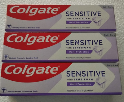 3x Colgate Sensitive mit Sensifoam für empfindliche Zähne,Multi Protection 75ml