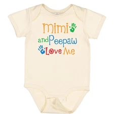 Inktastic Mimi And Peepaw Love Me Baby Bodysuit From Grandparents Childs Boy