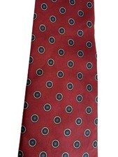 Men’s Calvin Klein Tie Burgundy 100% Silk Made In USA Fabric Imported From Italy
