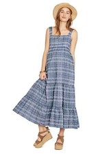 Hatch Maternity Women's THE JULES DRESS Chambray Plaid Size 2 (M/8-10) $298 NEW