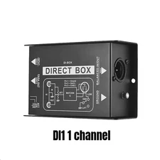 Professional Single Channel Passive Di-Box Direct Injection Audio Box Balanced &