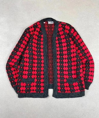 Pullover Strickjacke Vintage Strick Sweat Made in Australia Bordeaux L