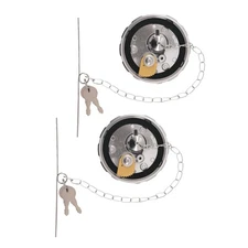 Aluminum Security Fuel Cap for Freightliner Peterbilt 572.1036 with Chain