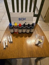 Refill Ink for Inkjet Printer Cartridges Bulk 4-Color Kit with Color and Triple