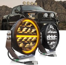 Offroad Pod Lights 6.5 Inch White Amber DRL 2PC