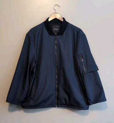 Marc Anthony Bomber Jacket Mens XL Navy Blue Coat Full Zip Lightweight Top XL