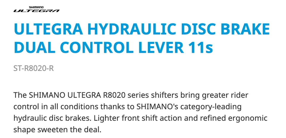 Shimano Ultegra Hydraulic Disc Brake ST-R8020 BR-R8070 Bled 2x11 Road Bike PAIR - Image 4 of 4