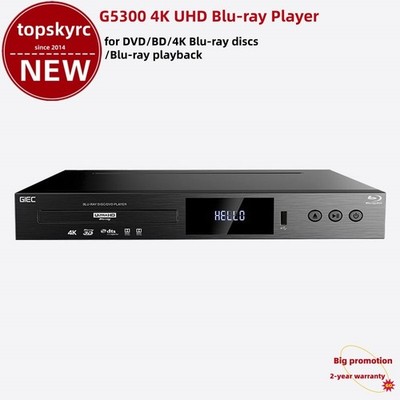 Upgraded GIEC BDP-G5300 UHD 4K 3D Blu-ray Player DTS Dolby Vision DVD CD Player