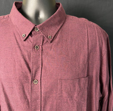 Mens M&S Collection Brushed Cotton Burgundy  ...