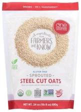 One Degree Organic Foods, Gluten-Free Sprouted Steel Cut Oats, USDA Organic,... 