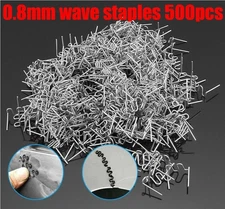 500 Pcs 0.8mm Hot Staples Plastic Welding Wave Stapler For Car Bumper Repair Kit