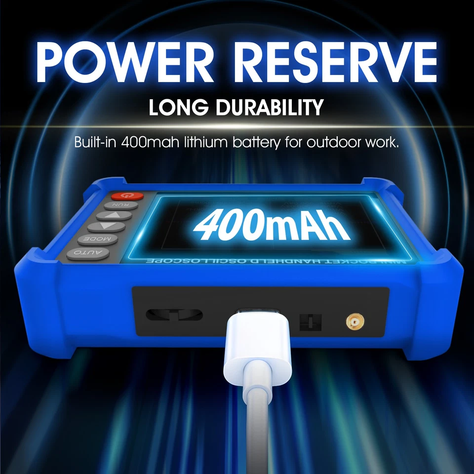 HoldPeak Handheld Digital Oscilloscope 2.5MS/s Sampling Rate Portable Scope Mete - Image 3 of 4