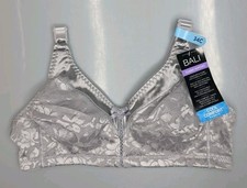 Bali Women's Bra 34C Cool Comfort Classic Support Smoothing Satin Gray DF3372