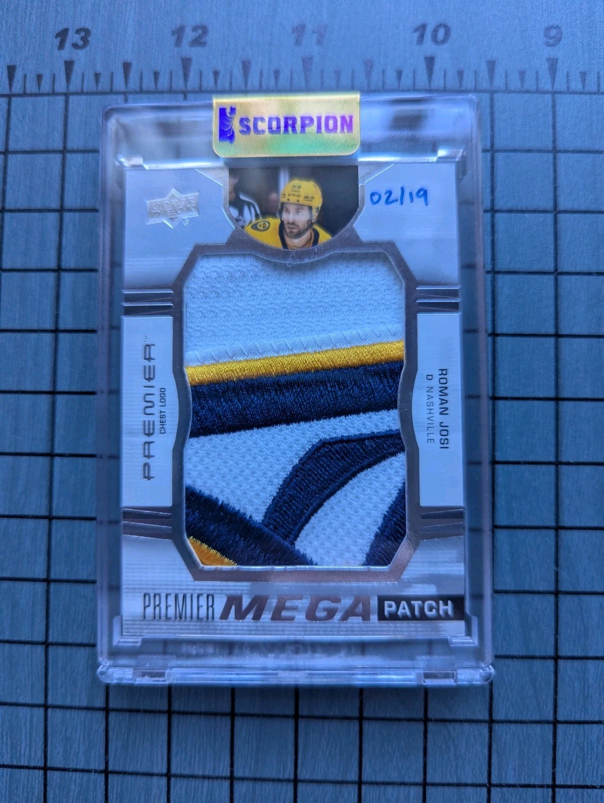 2021-22 Upper Deck Premier Mega Patch Roman Josi Hand-Numbered 02/19 # ...