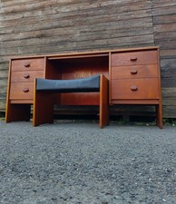 Mid Century Stag Cantata Teak Desk/Dressing Table & Stool By John & Sylvia Reid
