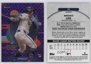2025 Finest Uncommon Purple Checkerboard Refractor /99 Brooks Lee #163 Rookie RC