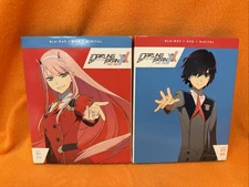 DARLING in the FRANXX: Parts 1 & 2 (Blu-ray) Slipcovers NO DVD READ DESCRIP