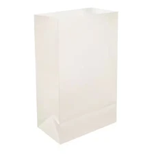 Plastic White Luminaria Bags (12-Count)