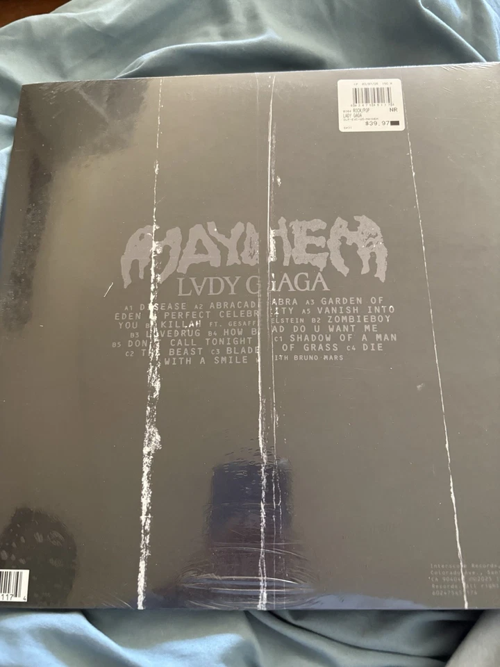 Lady Gaga MAYHEM (Walmart Exclusive Opaque Blue 2 LP Vinyl) Sealed - Image 4 of 4