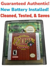 Authentic Legend of Zelda: Oracle of Seasons Game Boy Color (GBC) New Battery