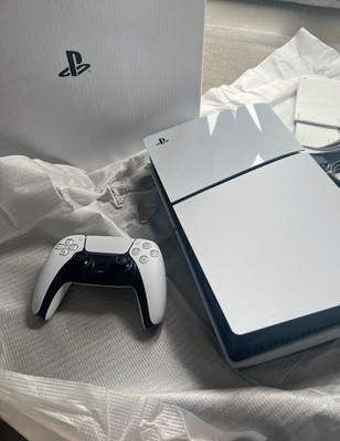 Sony PlayStation 5 PS5 White/Black Console w/ DualSense & Box, 4K HDR HDMI