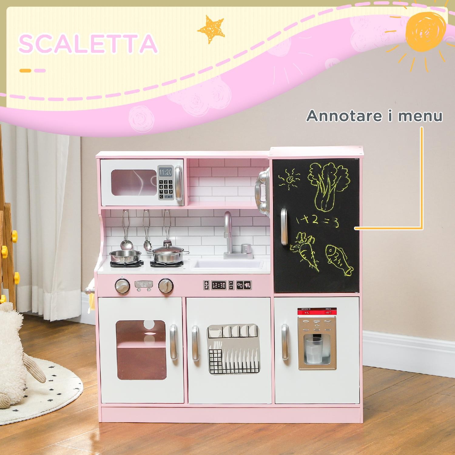 Cucina Giocattolo in Legno DecHome per Bambini foto 4