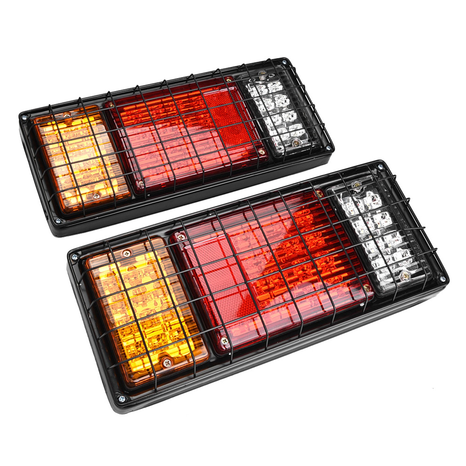 2pcs 12V LED Tail Lights Brake Reverse 40 LEDs Indicator Lights For Trailer