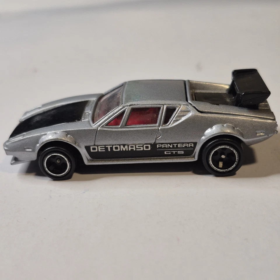 Tomy Tomica Detomaso Pantera GTS 1978 Japón gris negro rojo interior de colección Foto 2 de 4