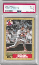 1987 Topps Reggie Jackson #300 PSA 9 Mint Baseball Card.