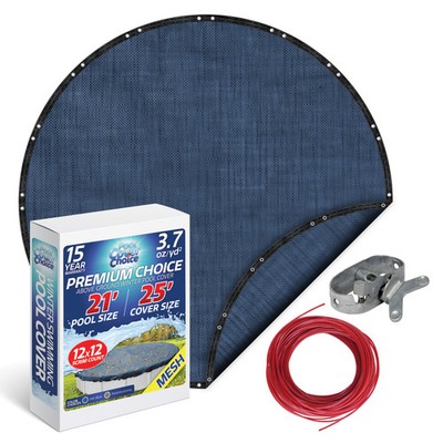 PoolCoverChoice Winter Swimming Pool Cover for 21 ft Round Pool