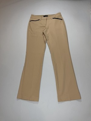 Express Tan Dress Pants with Black Label Editor Barely Boot 6S
