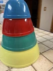 Vintage Pyrex Primary Colors Mixing Nesting Bowls Set 401 402 403 404 MINT