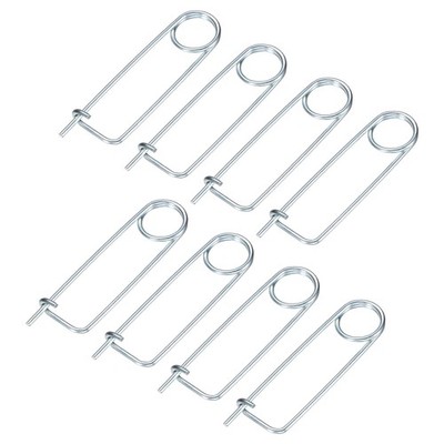 8er-Set Brosche Sicherheitsnadel für Quick Lock, 2x45mm Schnellverschluss