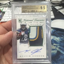 2015 Panini National Treasures Melvin Gordon True RPA 11/28 Bgs 9.5