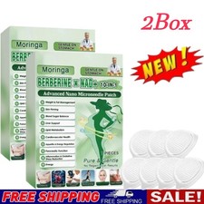 2 Box Moringa Berberine 10-in-1 Advanced Nano Microneedle Patches 7Pcs/Box New