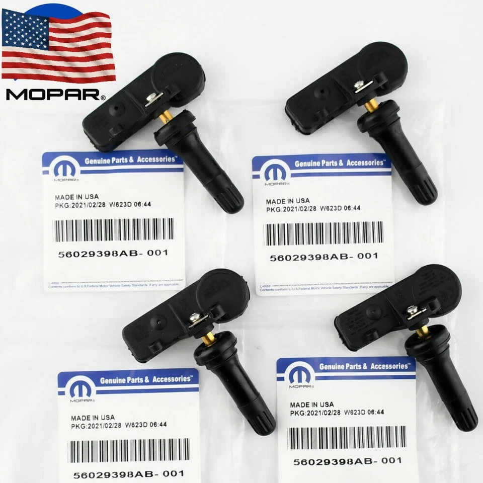 4pcs Brand-New Tire Pressure Sensor TPMS For Dodge Chrysler Jeep RAM 56029398AB Foto 2 de 4
