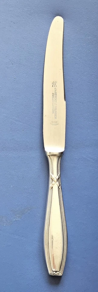 GoWe Wellner Kreuzband Tafelbesteck Messer 90er versilbert Jugendstil 1920 - Bild 3 von 4