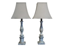 Neoclassical Style Carrara Marble Table Lamps - Italy - Circa 1950's