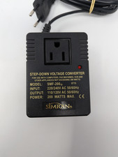Simran 200 Watt Compact Step Down Transformer 220V to 110V AC Converter EU Plug