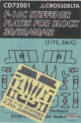 CXDCD72001 1:72 CrossDelta F-16C Falcon Stiffener Plates for Block
