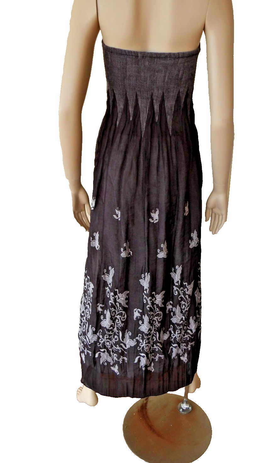 Lapis Maxi Skirt Convertible Slip Dress Bohemian One Size Fit & Flair Sundress