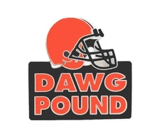 2018 Cleveland Browns Dawg Pound Pro Specialties Group NFL Logo Pin
