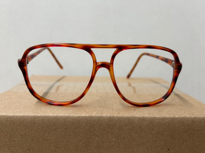 VTG Anthony Martin Eyeglasses Frames Round Oversized Tortoise Brown 54-18-140
