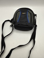 Custodia/borsa e tracolla Case Logic nera/blu piccola cerniera fotocamera digitale 