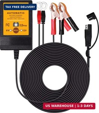 Smart Battery Charger, Mroinge 6V / 12V 1.5A Fully Automatic Trickle Charger/Mai