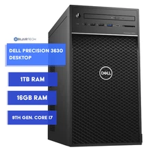 Dell Precision Workstation Tower PC Intel i7 9th Gen 16GB RAM 1TB SSD Windows 11