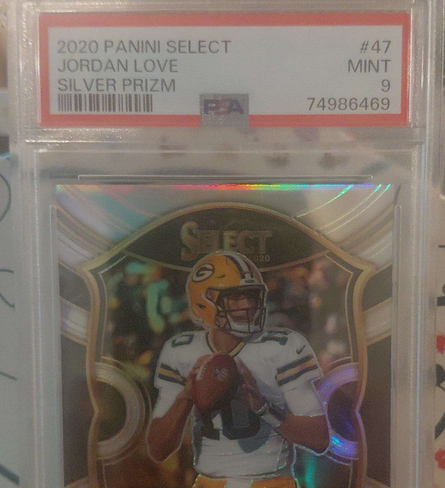 Panini 2020 Select Jordan Love #47 Concourse Silver Prizm Rookie PSA 9 Packers