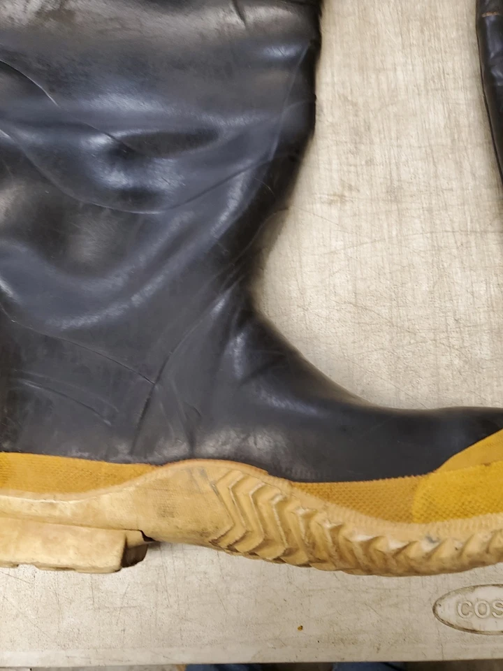 Botas de Goma Bombero Diamante Negro De Colección Hasta el Muslo Para Hombre 9m 11w Medianas Foto 2 de 4