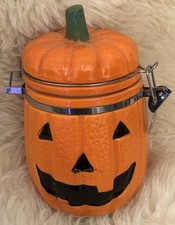 BNWL Pumpkin/Jack O'Lantern Shaped Orange Food Canister TK Maxx