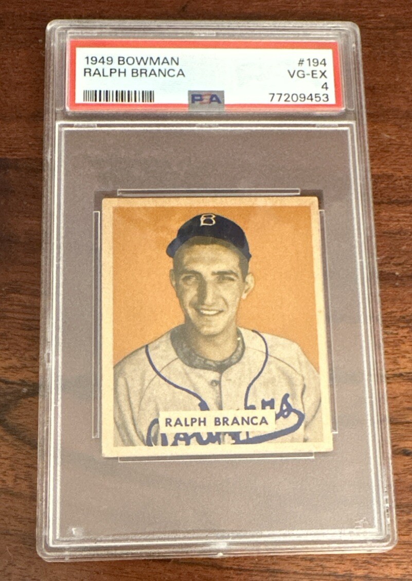 1949 Bowman Rookie #194 Ralph Branca PSA 4 - Brooklyn Dodgers - Sharp